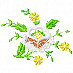 Flowers And Tree Embroidery Design 1 Flowers And Tree Embroidery Design 1